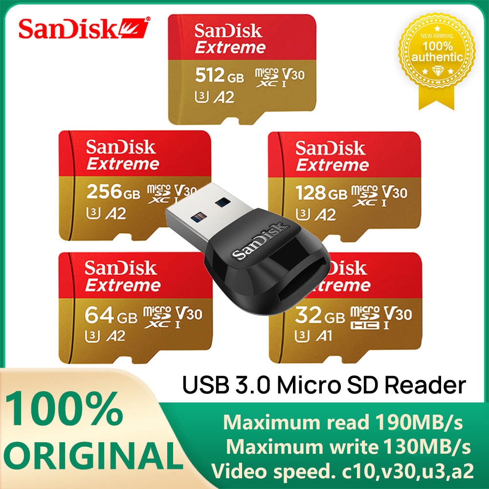 SanDisk ͽƮ ũ SD ī, USB 3.0  ޸ ī,  ũ ī޶ 1T ÷ TF, 32GB, 64GB, 128GB, 256GB, 512GB